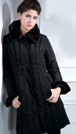 Style WT45 microfabric stroller w/ mink trim